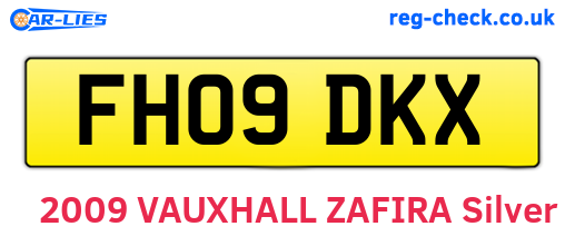 FH09DKX are the vehicle registration plates.