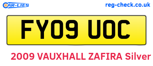 FY09UOC are the vehicle registration plates.