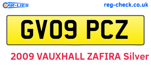 GV09PCZ are the vehicle registration plates.