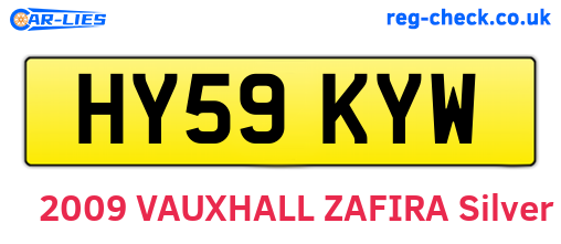 HY59KYW are the vehicle registration plates.