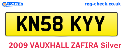KN58KYY are the vehicle registration plates.
