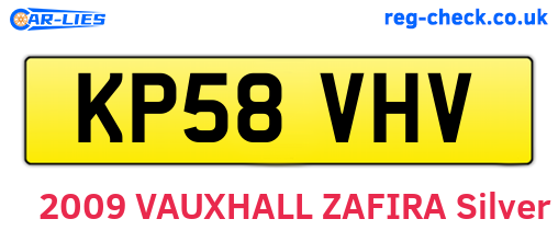 KP58VHV are the vehicle registration plates.