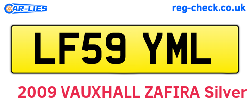 LF59YML are the vehicle registration plates.