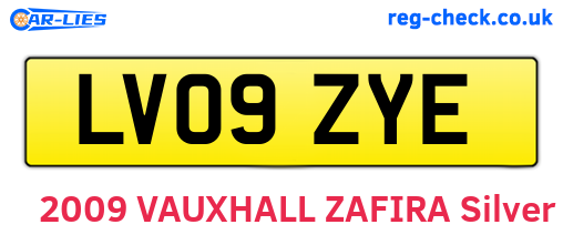 LV09ZYE are the vehicle registration plates.
