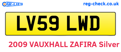 LV59LWD are the vehicle registration plates.