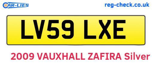LV59LXE are the vehicle registration plates.