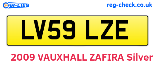 LV59LZE are the vehicle registration plates.
