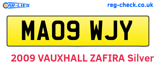 MA09WJY are the vehicle registration plates.