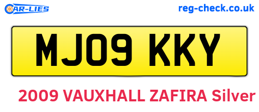 MJ09KKY are the vehicle registration plates.