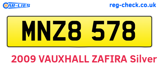 MNZ8578 are the vehicle registration plates.