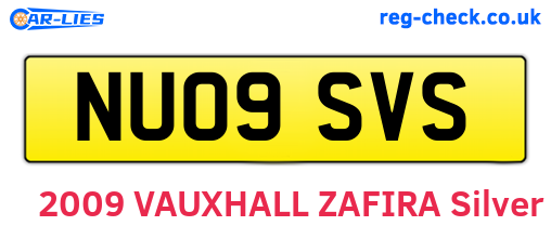 NU09SVS are the vehicle registration plates.