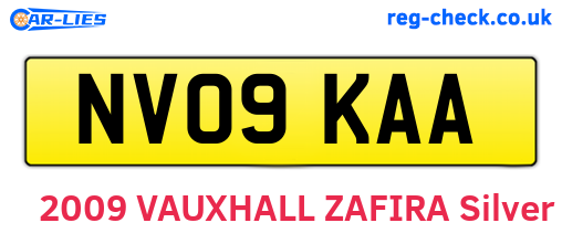 NV09KAA are the vehicle registration plates.