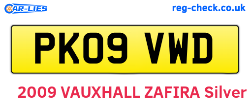 PK09VWD are the vehicle registration plates.