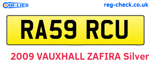 RA59RCU are the vehicle registration plates.