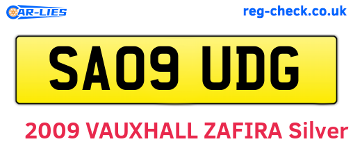 SA09UDG are the vehicle registration plates.