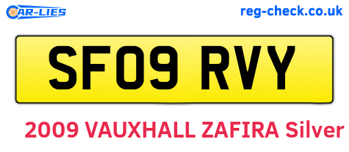SF09RVY are the vehicle registration plates.