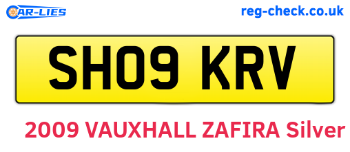 SH09KRV are the vehicle registration plates.