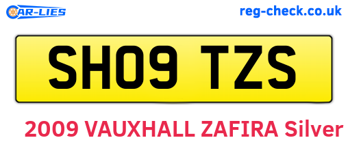 SH09TZS are the vehicle registration plates.