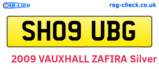 SH09UBG are the vehicle registration plates.
