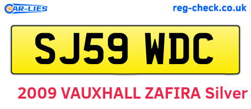SJ59WDC are the vehicle registration plates.