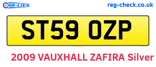 ST59OZP are the vehicle registration plates.