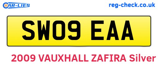 SW09EAA are the vehicle registration plates.