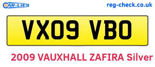 VX09VBO are the vehicle registration plates.