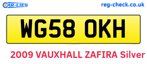 WG58OKH are the vehicle registration plates.