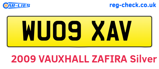 WU09XAV are the vehicle registration plates.