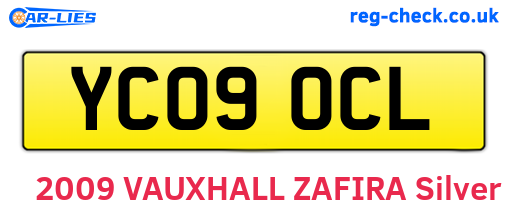YC09OCL are the vehicle registration plates.