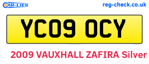 YC09OCY are the vehicle registration plates.