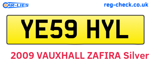 YE59HYL are the vehicle registration plates.