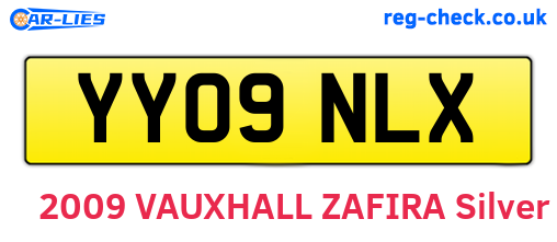 YY09NLX are the vehicle registration plates.