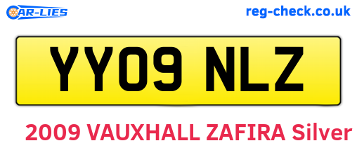 YY09NLZ are the vehicle registration plates.