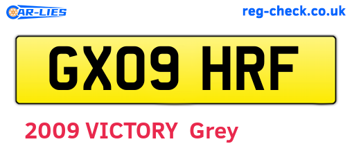 GX09HRF are the vehicle registration plates.
