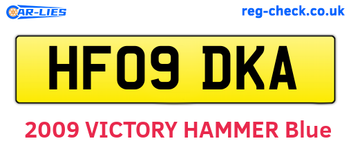 HF09DKA are the vehicle registration plates.