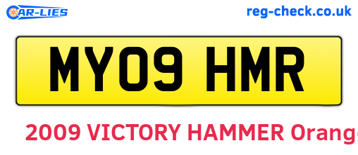 MY09HMR are the vehicle registration plates.