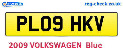 PL09HKV are the vehicle registration plates.