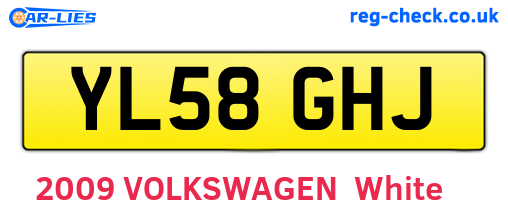 YL58GHJ are the vehicle registration plates.