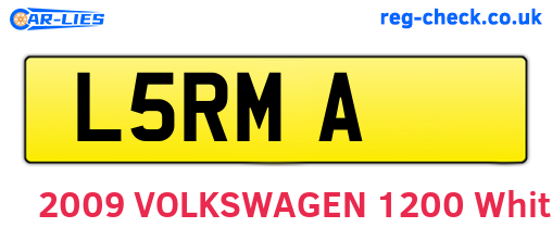 L5RMA are the vehicle registration plates.