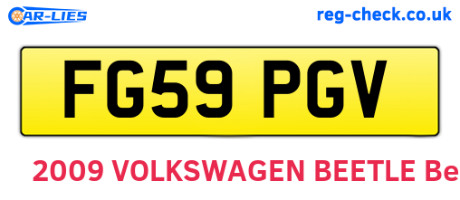 FG59PGV are the vehicle registration plates.