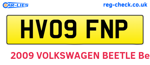 HV09FNP are the vehicle registration plates.