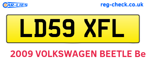 LD59XFL are the vehicle registration plates.
