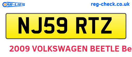 NJ59RTZ are the vehicle registration plates.