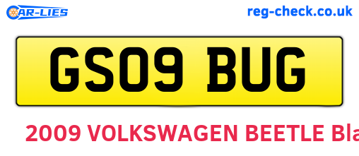 GS09BUG are the vehicle registration plates.
