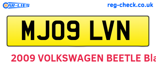 MJ09LVN are the vehicle registration plates.