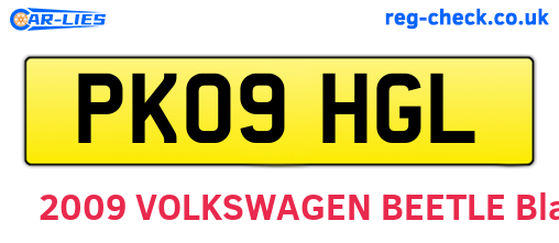 PK09HGL are the vehicle registration plates.