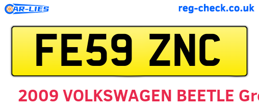 FE59ZNC are the vehicle registration plates.