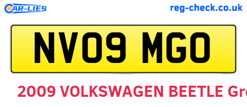 NV09MGO are the vehicle registration plates.