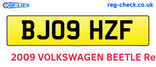 BJ09HZF are the vehicle registration plates.